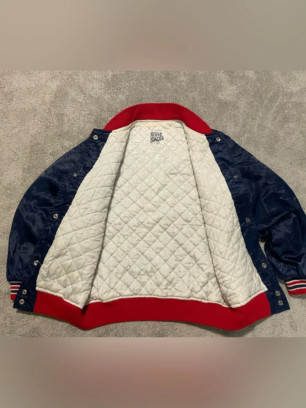 Vintage 80s Boston Red Sox Satin Jacket Youth 16 Adult XS S Twins Enterprises